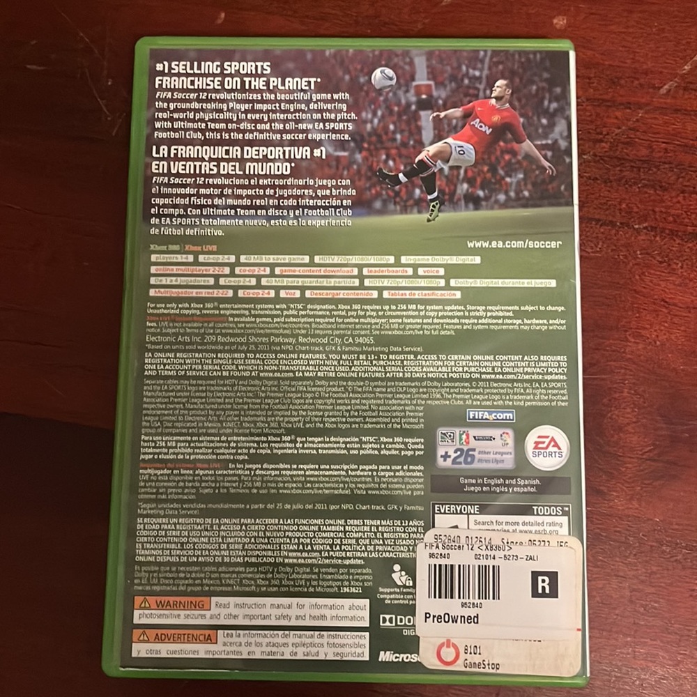 XBOX 360 FIFA SOCCER 12 - Picture 2 of 3